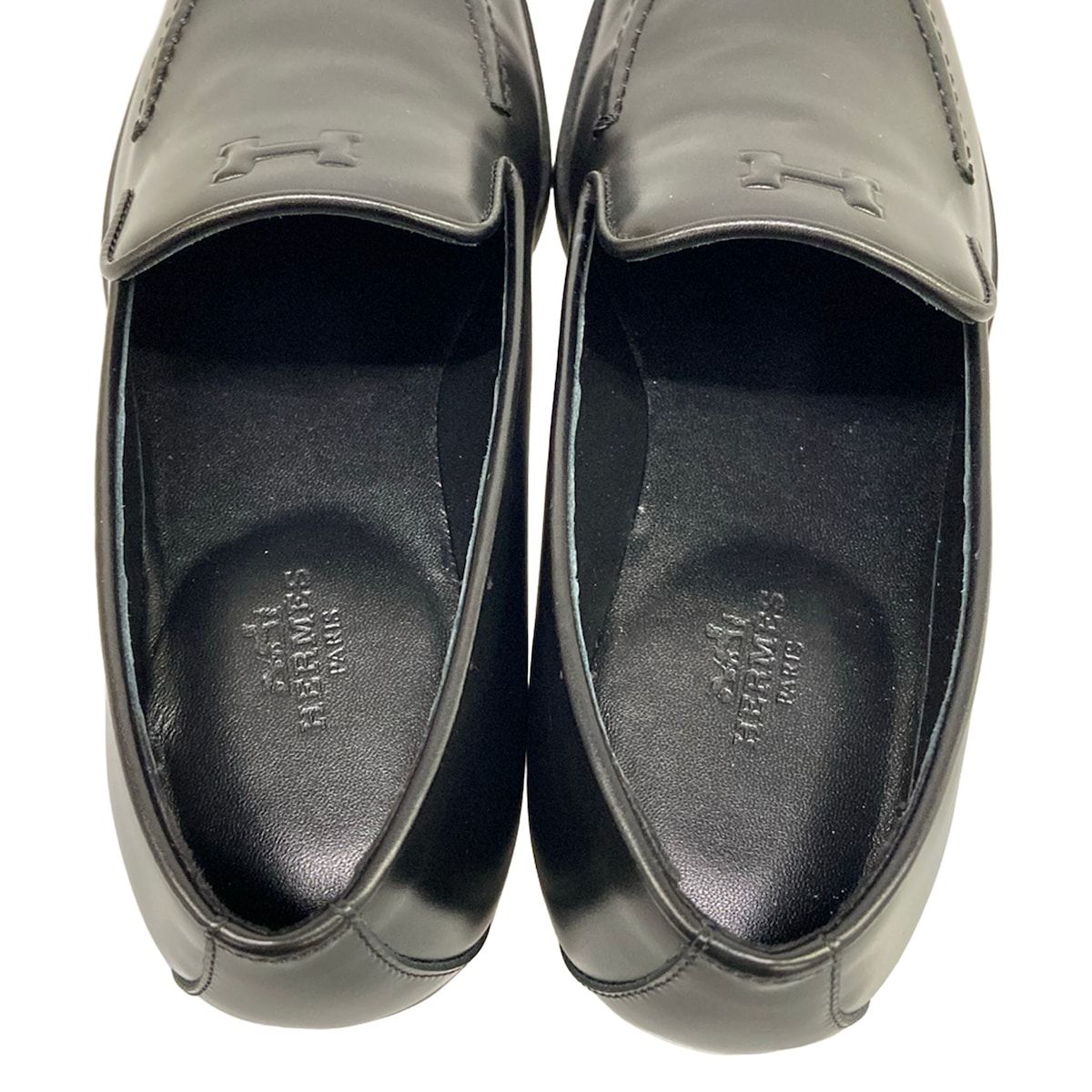 Hermes Loafers Moccasins Newton Black Leather — view 7
