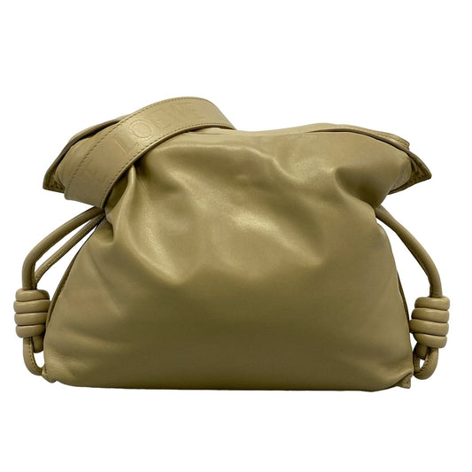 Loewe Shoulder Bag Flamenco Khaki Leather
