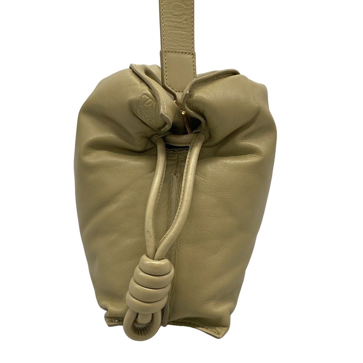 Loewe Shoulder Bag Flamenco Khaki Leather — view 4
