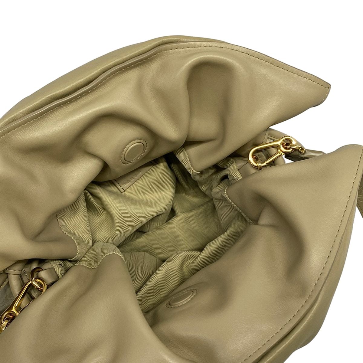 Loewe Shoulder Bag Flamenco Khaki Leather — view 7