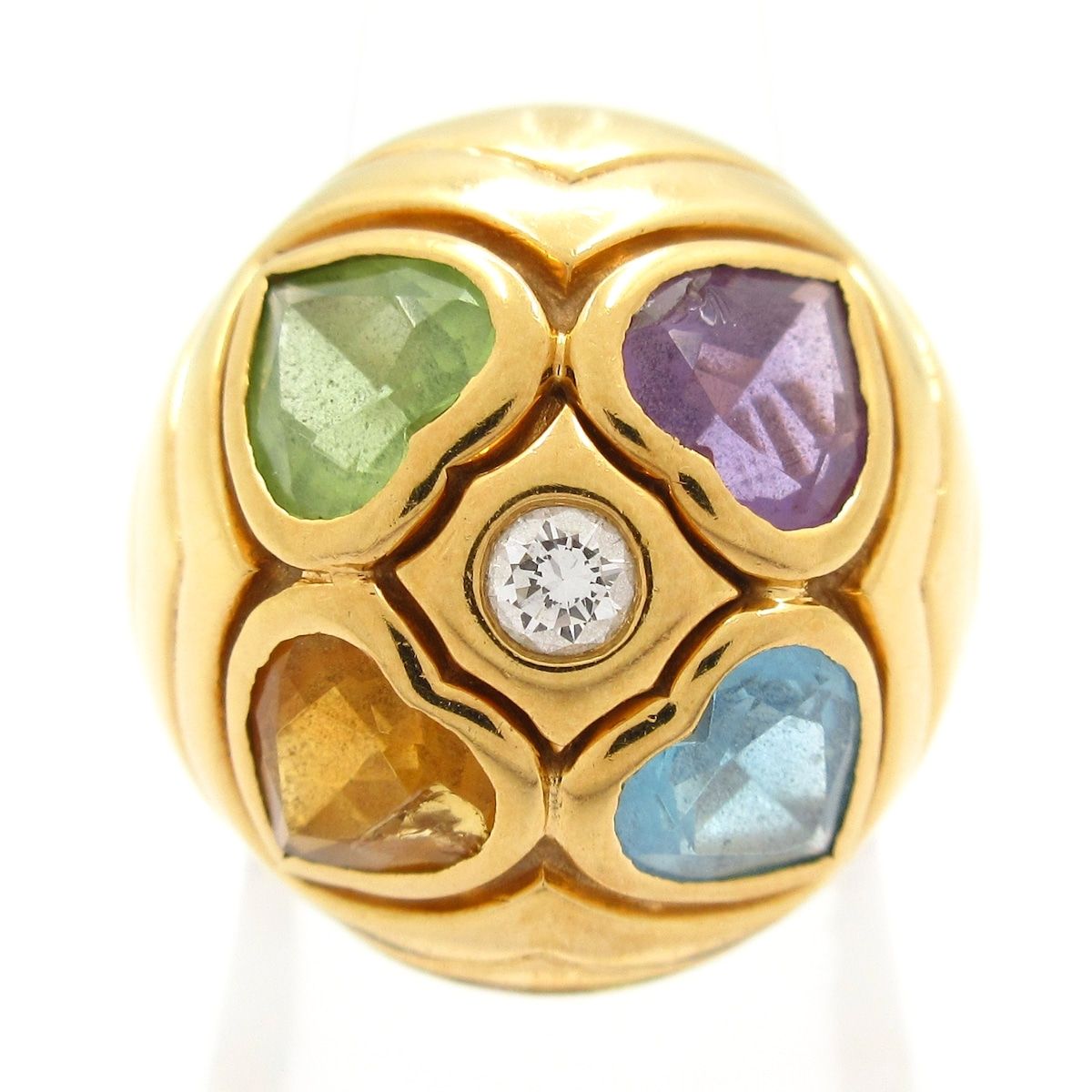 Bvlgari Ring Allegra 18k Yellow Gold Diamond Multi