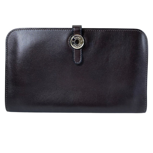Hermes Dogon GM Duo Bifold Wallet Medium Stamp Leather Brown