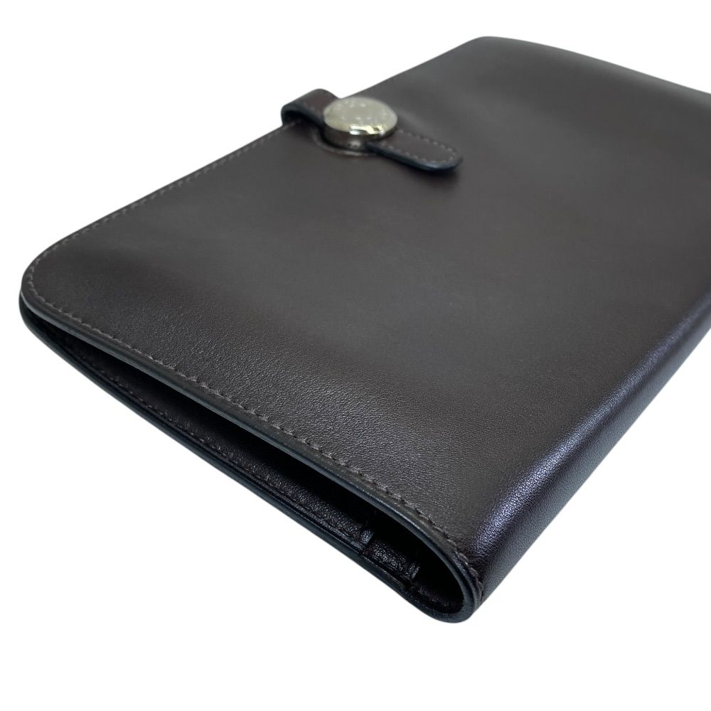 Hermes Dogon GM Duo Bifold Wallet Medium Stamp Leather Brown — view 3