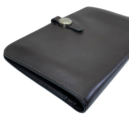 Hermes Dogon GM Duo Bifold Wallet Medium Stamp Leather Brown — view 3