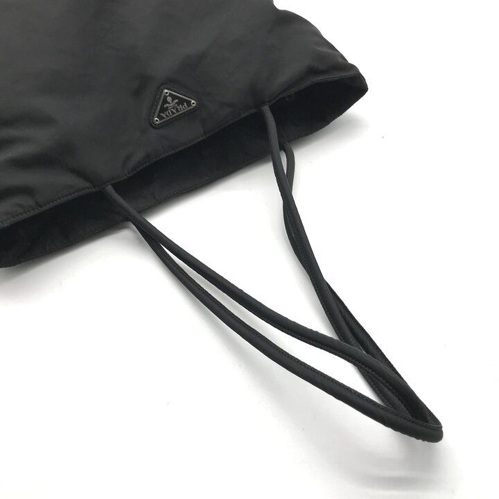 Prada Nylon Tessuto Tote Shoulder Bag Black — view 7