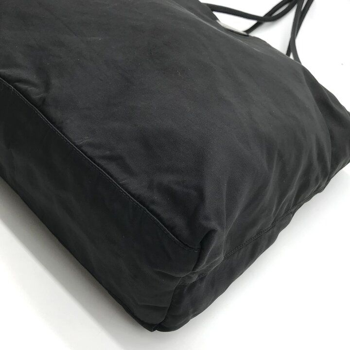 Prada Nylon Tessuto Tote Shoulder Bag Black — view 5
