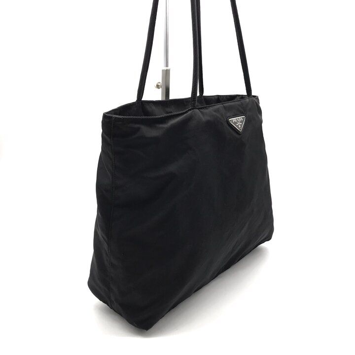 Prada Nylon Tessuto Tote Shoulder Bag Black — view 2