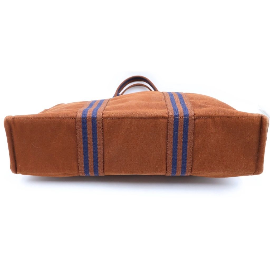 Hermes Fourre Tout MM Canvas Tote Bag Brown — view 4