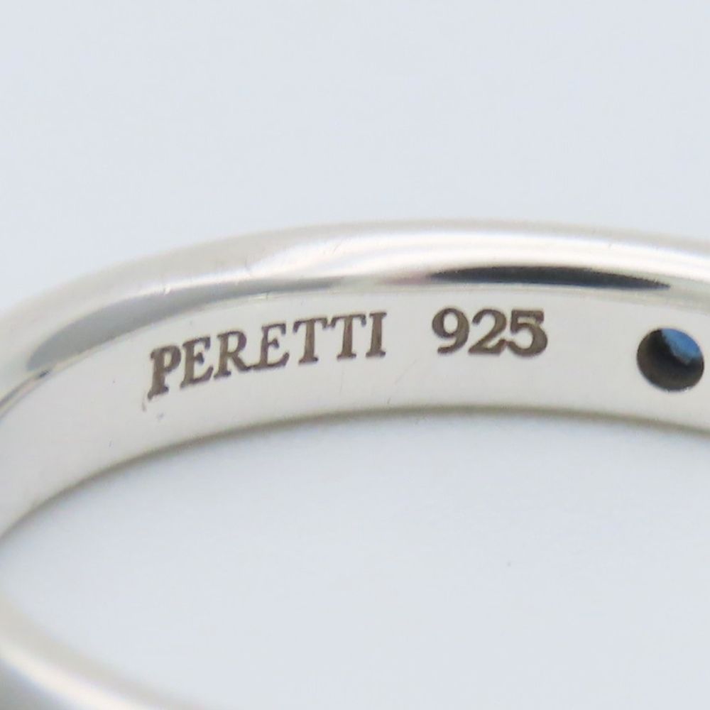 Tiffany & Co Ring Stacking Band 925 Sterling Silver Sapphire Blue Elsa Peretti — view 5