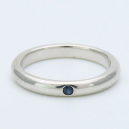 Tiffany & Co Ring Stacking Band 925 Sterling Silver Sapphire Blue Elsa Peretti — view 2
