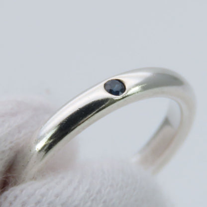 Tiffany & Co Ring Stacking Band 925 Sterling Silver Sapphire Blue Elsa Peretti — view 7