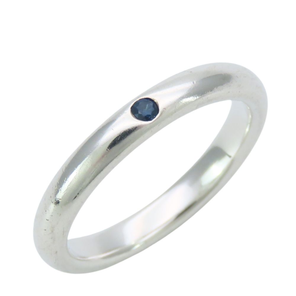 Tiffany & Co Ring Stacking Band 925 Sterling Silver Sapphire Blue Elsa Peretti