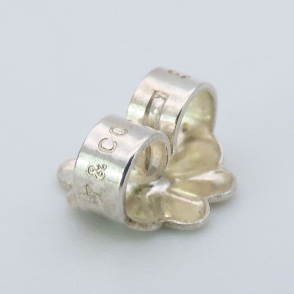 Tiffany & Co Earrings Loving Heart Silver White Gold Post — view 7