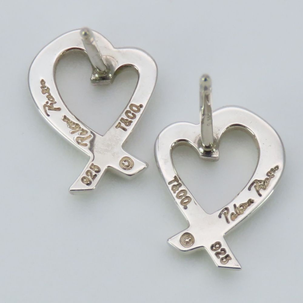 Tiffany & Co Earrings Loving Heart Silver White Gold Post — view 2