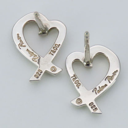 Tiffany & Co Earrings Loving Heart Silver White Gold Post — view 2