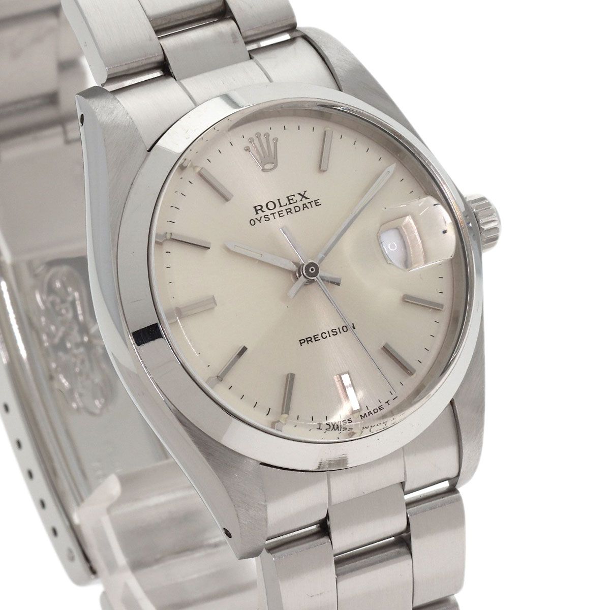 Rolex Oyster Date Precision Vintage Watch SS — view 4