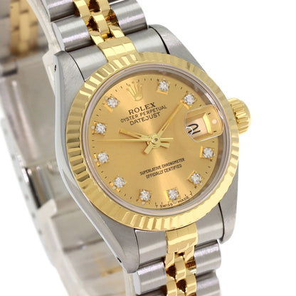 Rolex Datejust Diamond Watch SS Yellow Gold 18k — view 4