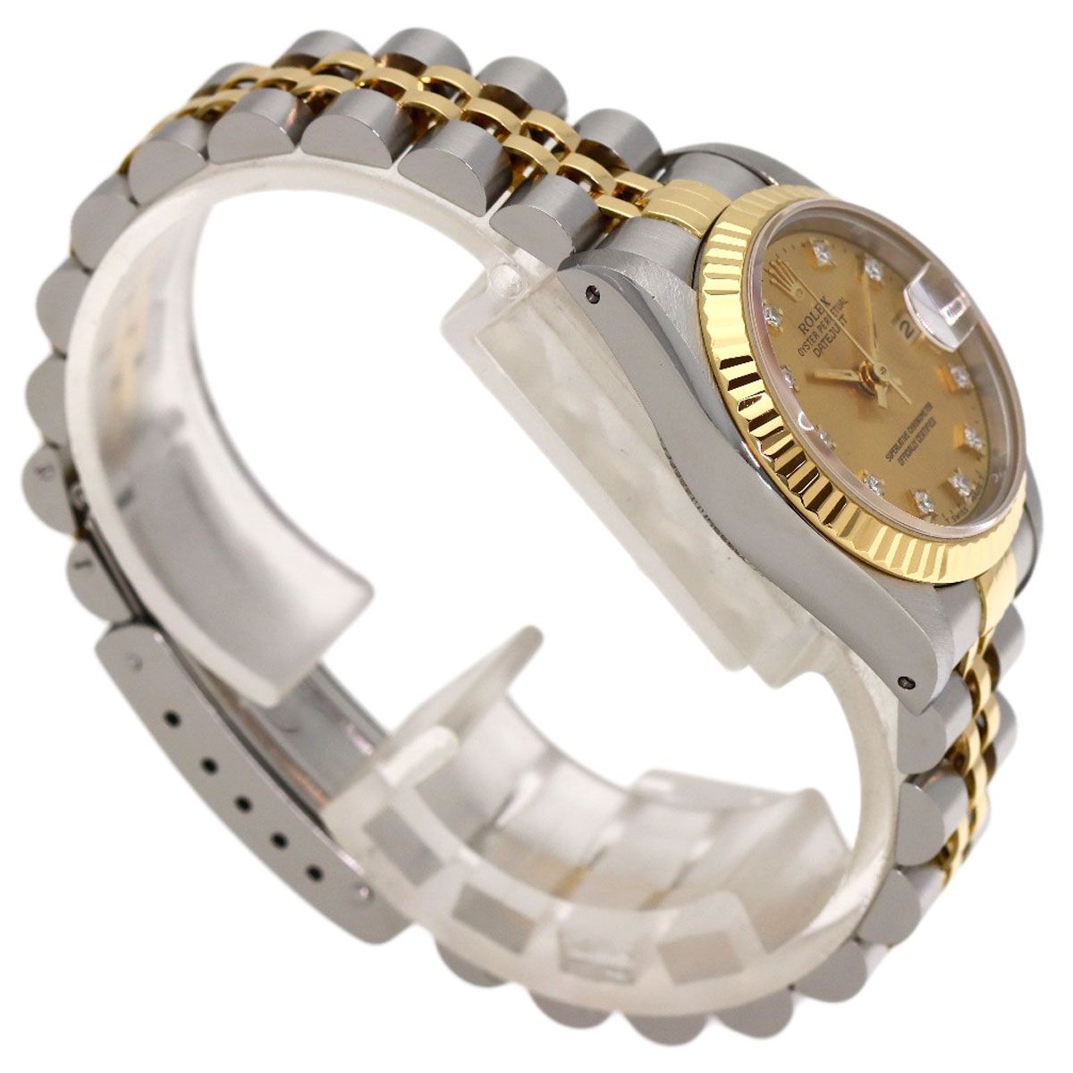 Rolex Datejust Diamond Watch SS Yellow Gold 18k — view 2