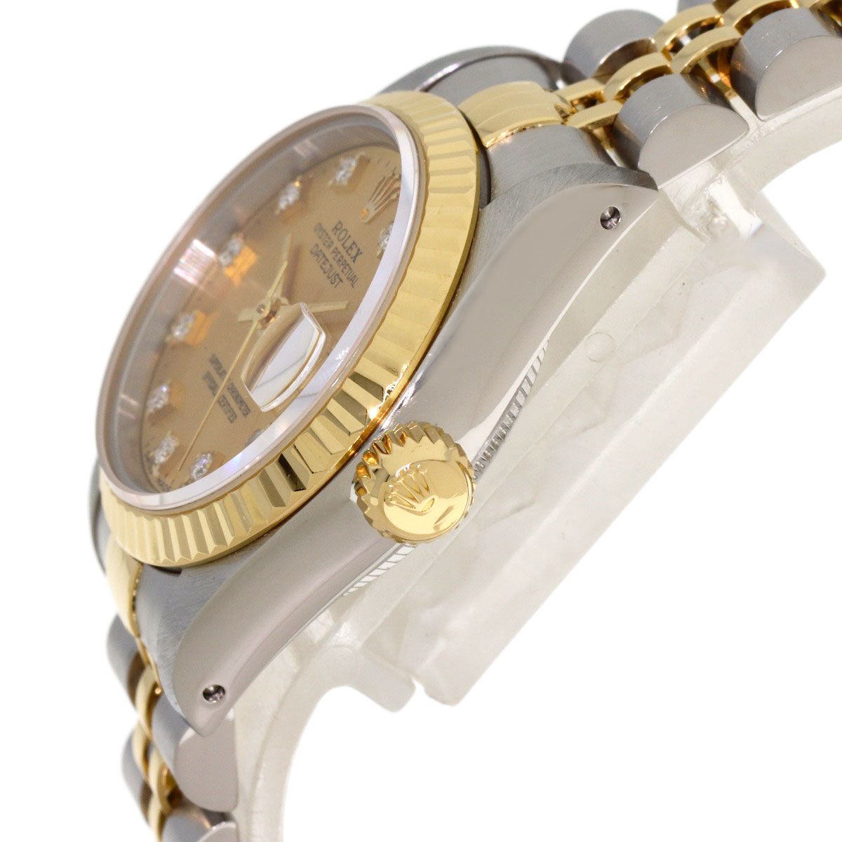 Rolex Datejust Diamond Watch SS Yellow Gold 18k — view 5