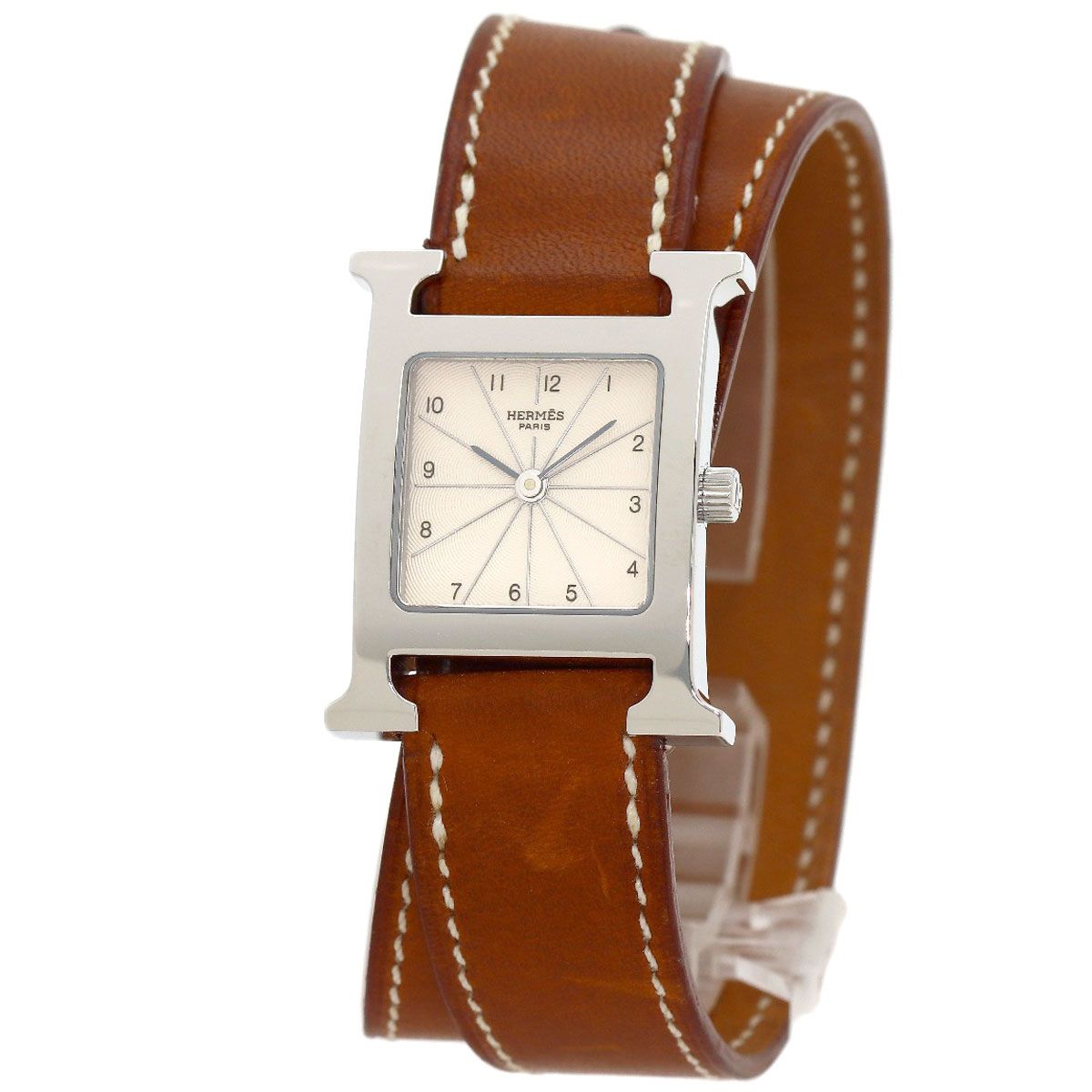 Hermes H Watch Double Tour SS Leather