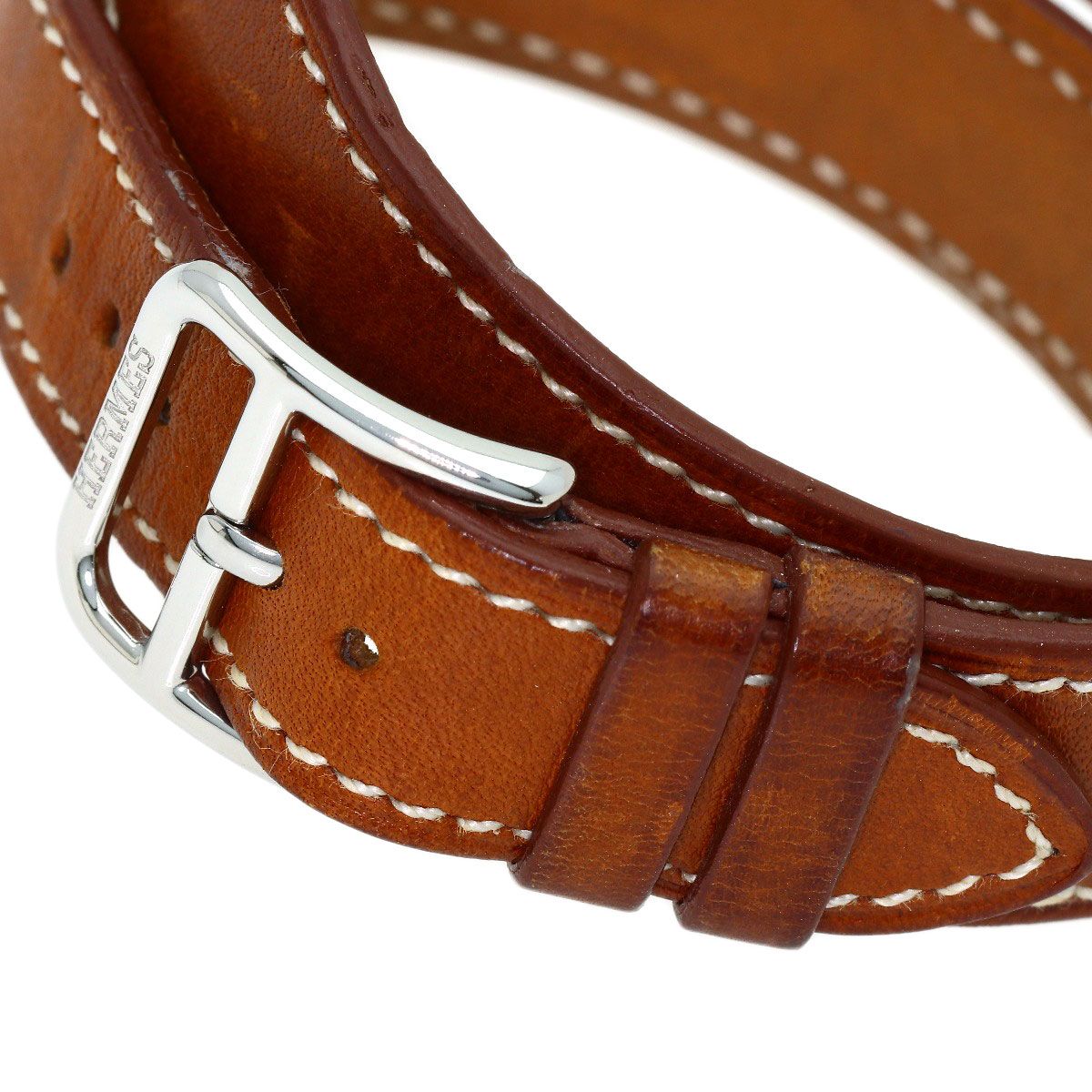 Hermes H Watch Double Tour SS Leather — view 7