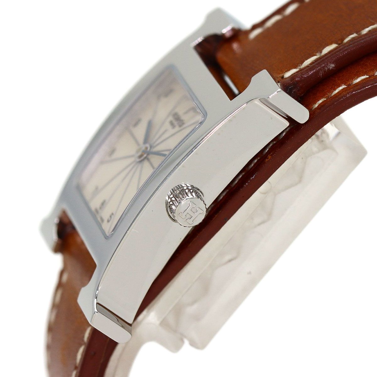 Hermes H Watch Double Tour SS Leather — view 5