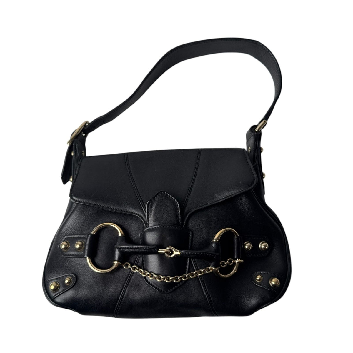 Gucci Horsebit Handbag Black