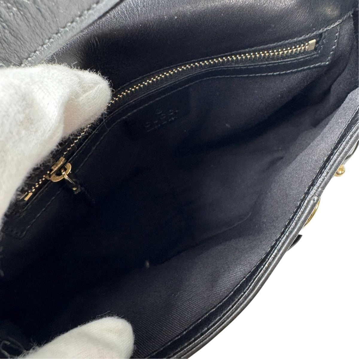 Gucci Horsebit Handbag Black — view 8