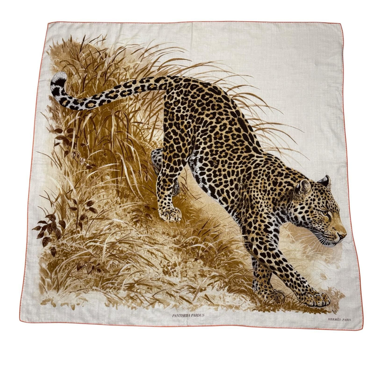 Hermes Carre Geant 140 Panthera Pardus Leopard Shawl Large Scarf