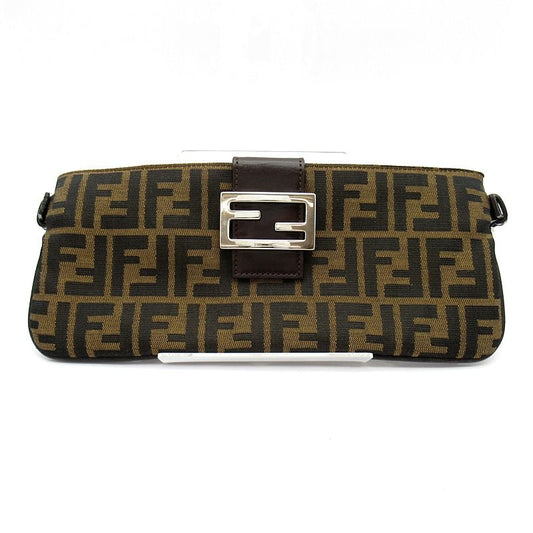 Fendi Zucca Waist Bag Canvas Leather Brown