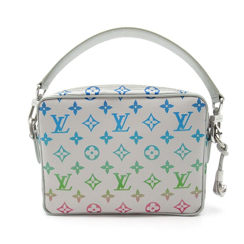 Louis Vuitton Nile Monogram Iridescent Shoulder Bag Light Gray Multicolor — view 4