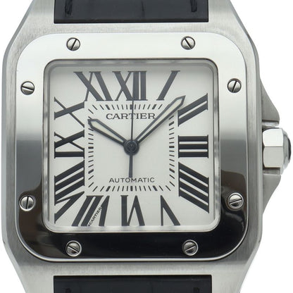 Cartier Watch LM SS Clock Silver