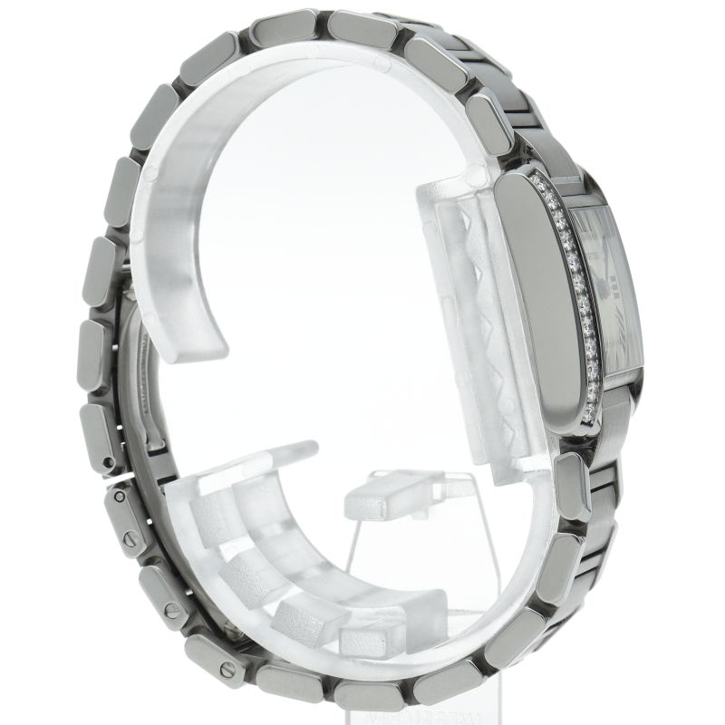 Cartier Tank Francaise SM Watch Diamond Bezel 4 SS Silver — view 4