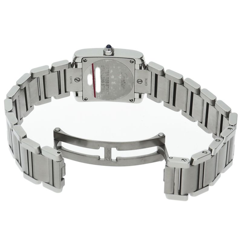 Cartier Tank Francaise SM Watch Diamond Bezel 4 SS Silver — view 5