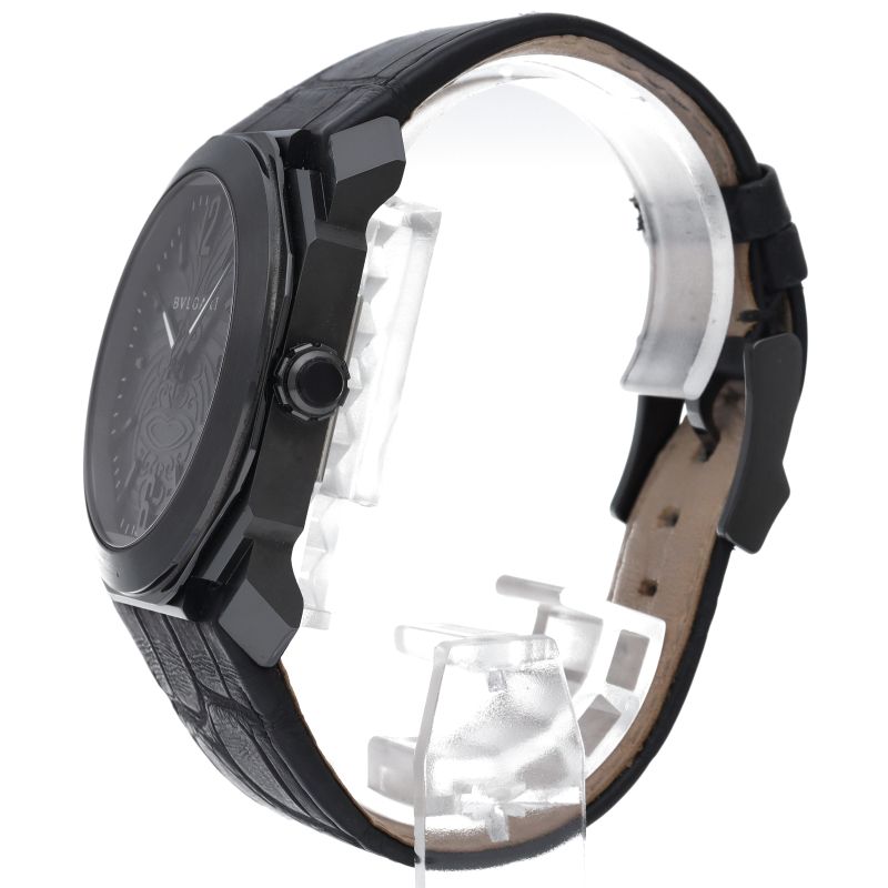 Bvlgari Octo All Black Watch 42 AB SS Leather — view 3