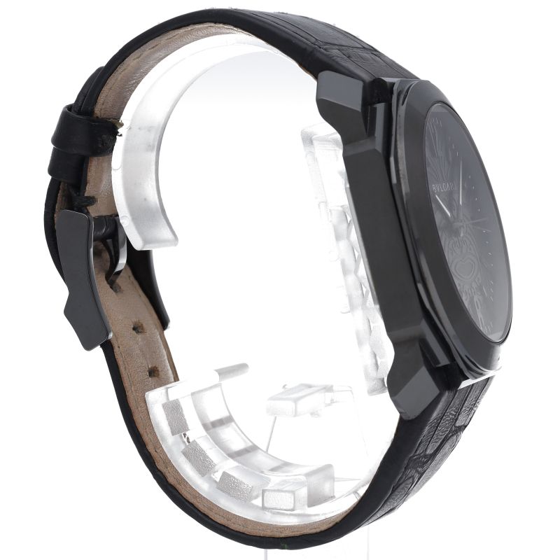Bvlgari Octo All Black Watch 42 AB SS Leather — view 4