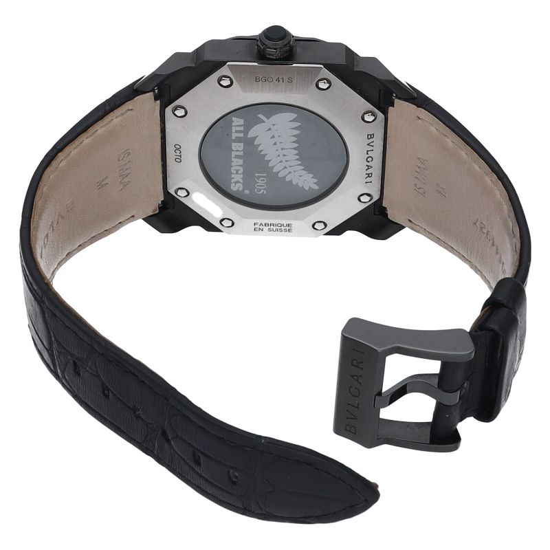 Bvlgari Octo All Black Watch 42 AB SS Leather — view 5