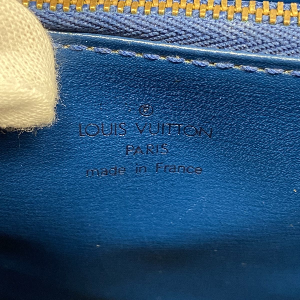 Louis Vuitton Handbag Epi Malesherbes Toledo Blue — view 5