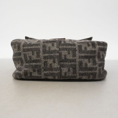 Fendi Shoulder Bag Zucca Mamma Bucket Knit Gray Silver — view 3