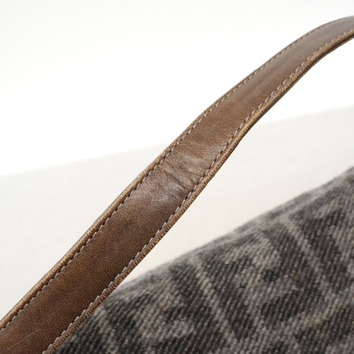 Fendi Shoulder Bag Zucca Mamma Bucket Knit Gray Silver — view 8