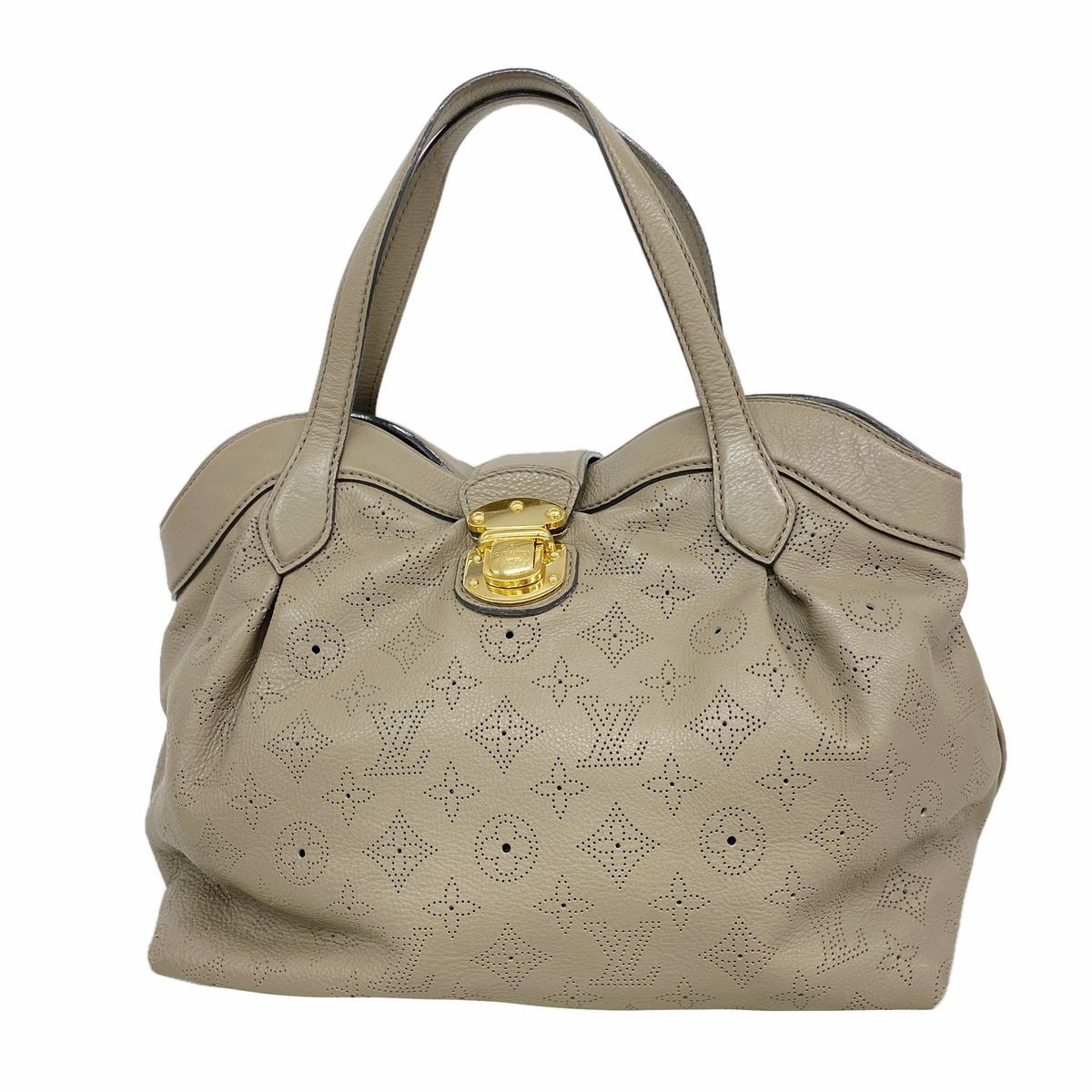 Louis Vuitton Handbag Mahina Seals PM Taupe