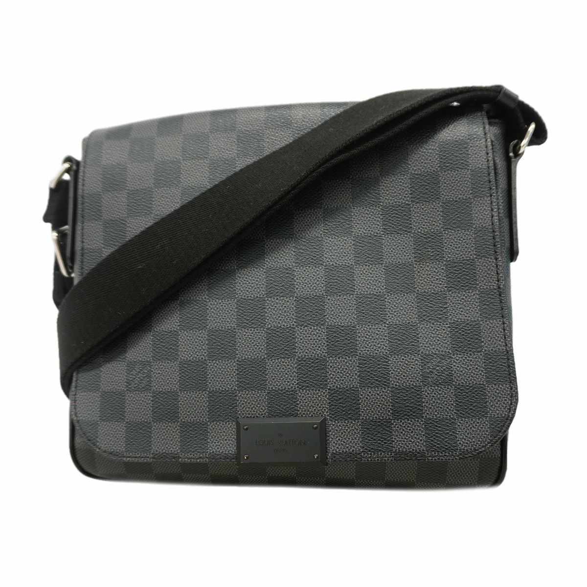 Louis Vuitton Shoulder Bag Damier Graphite District PM Black