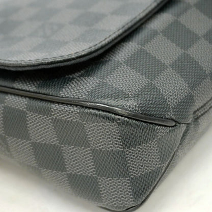 Louis Vuitton Shoulder Bag Damier Graphite District PM Black — view 6