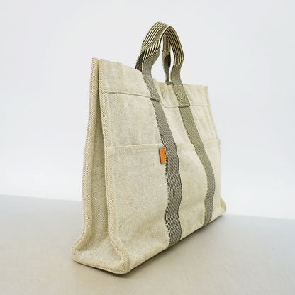 Hermes Tote Bag New Fourre Tout MM Canvas Gray Silver — view 2
