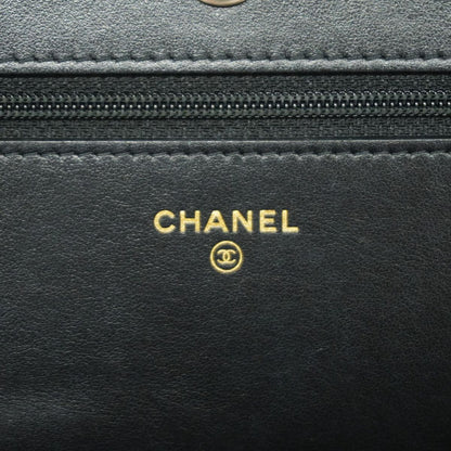 Chanel Wallet on Chain Boy Caviar Leather Black Gold Shoulder Bag — view 4