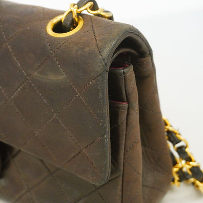 Chanel Shoulder Bag Quilted Lambskin Black Gold — view 7