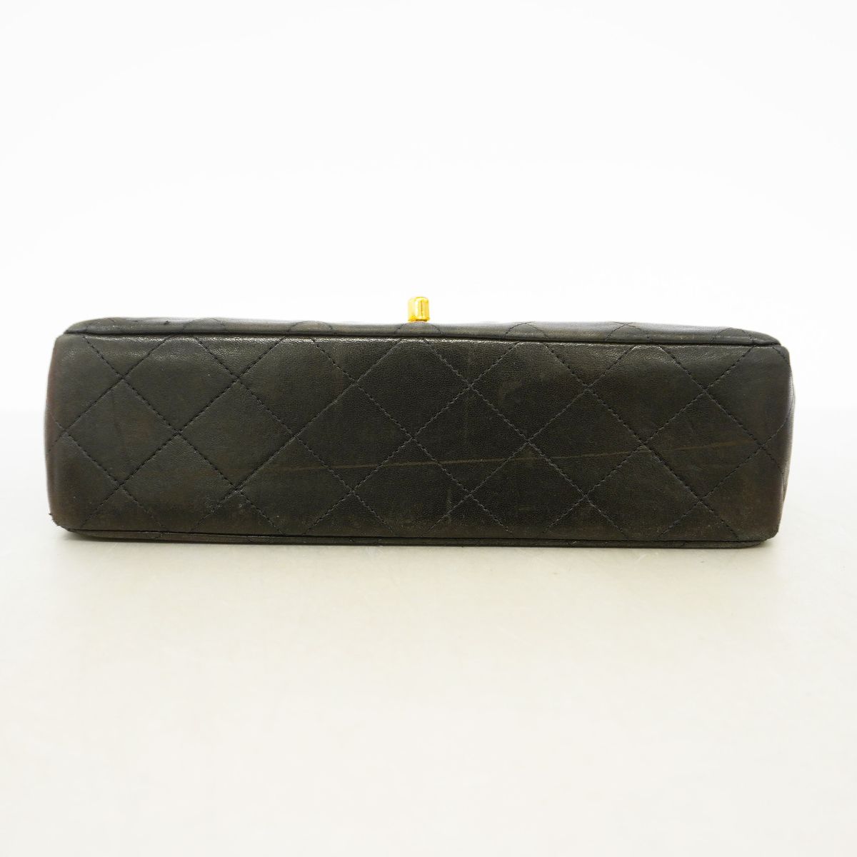 Chanel Shoulder Bag Quilted Lambskin Black Gold — view 3