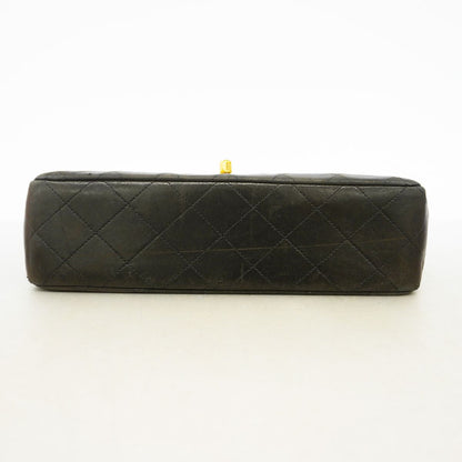 Chanel Shoulder Bag Quilted Lambskin Black Gold — view 3