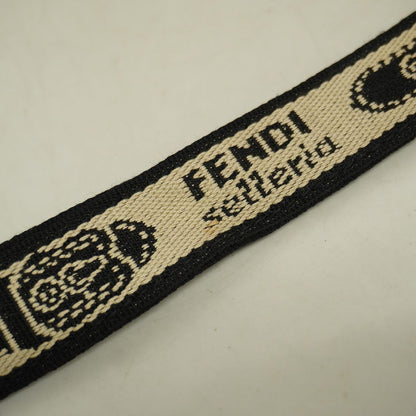 Fendi Shoulder Bag Selleria Leather Dark Brown Silver — view 8