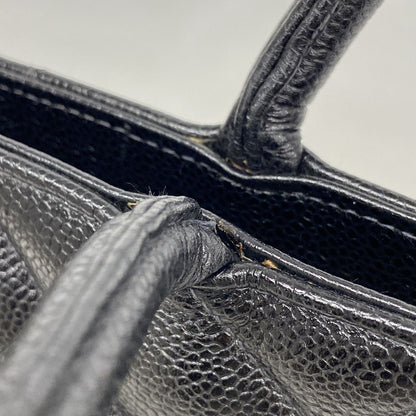 Chanel Tote Bag Reissue Caviar Leather Black Silver — view 8
